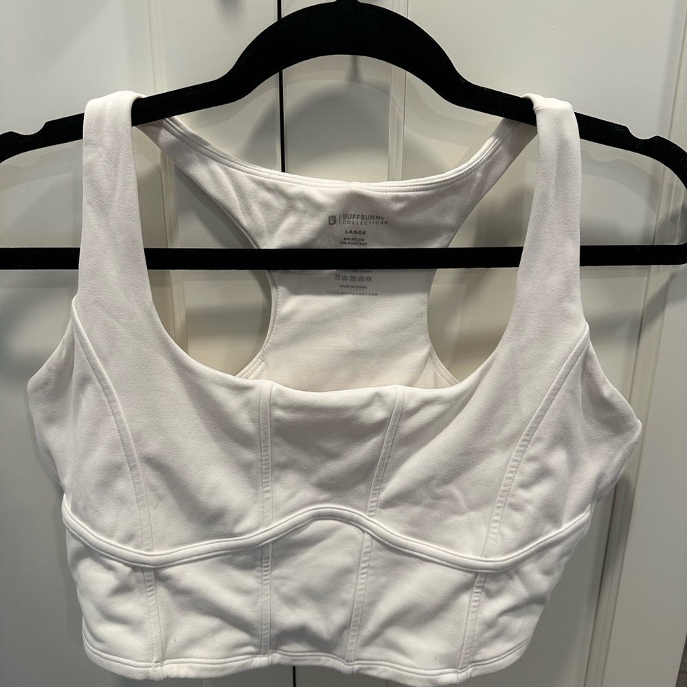 BuffBunny White Corset Bra